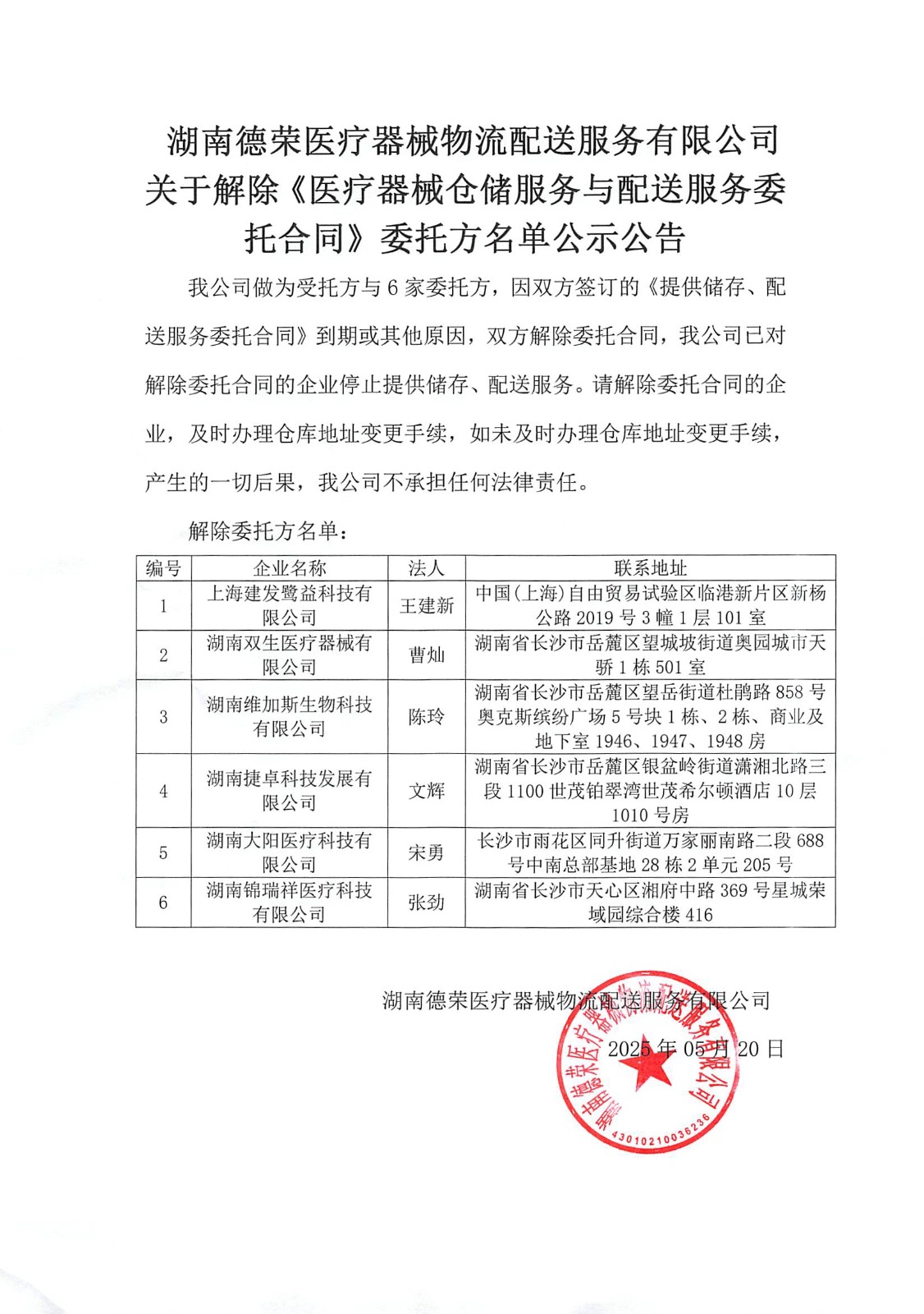 （已蓋章）湖南德榮醫(yī)療器械物流配送服務有限公司取消合作客戶20250520(1).jpg